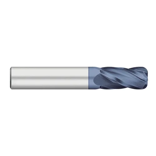 TC10504 Center Cutting Regular Flute Single End Square End End Mill with Internal Coolant, 1/16 in Dia Cutter, 1/4 in Length of Cut, 4 Flutes, 1/8