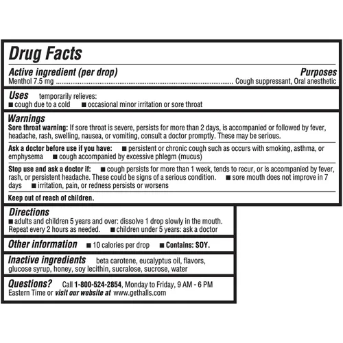 Vista 20 de HALLS Relief Honey Lemon - Gotas para la tos, 14 gotas