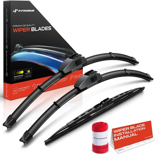 Vista 67 de A-Premium Juego de 3 limpiaparabrisas con indicador de desgaste y toalla, compatible con Dodge Nitro 2007-2011, juego de escobillas