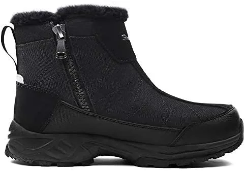 Vista 5 de Silentcare - Botas de nieve para hombre con forro de piel impermeables antideslizantes ligeras