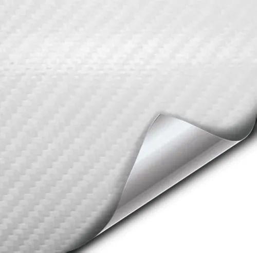 Vista 2 de Rollo de película de fibra de carbono, de VVIVID, color blanco, para automóvil, con tecnología de liberación de aire