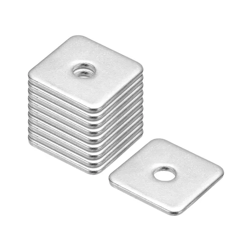 Vista 55 de uxcell Arandela cuadrada, 10 piezas M3x10x10x1mm 304 arandelas de placa cuadrada de acero inoxidable 304 Junta espaciadora de almohadilla plana