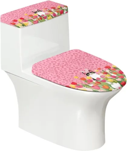 Vista 30 de Juego de 2 Fundas de Asiento de Inodoro con Hojas de Arce de Otoño, Juego de Fundas de Tapa de Tanque de Inodoro con Hojas de Arce Impresas