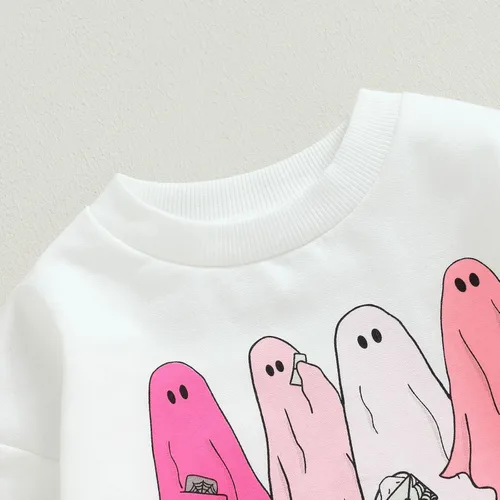 Vista 5 de Disfraz de Halloween para bebé recién nacida, sudadera de calabaza, mameluco de manga larga para otoño e invierno