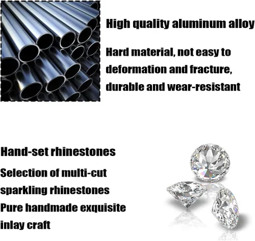 Vista 4 de Cubierta para botón de encendido del motor de coche de AUCELI con diseño de búho brillante, cubierta de cristal con diamantes de imitación