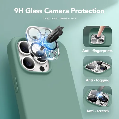 Vista 607 de GONEZ Funda magnética para iPhone 14, compatible con Magsafe, con protector de pantalla + protector de cámara, forro de microfibra antiarañazos