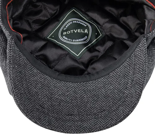 Vista 6 de 8 piezas de mezcla de lana para hombre, diseño de espiga, en 5 colores clásicos