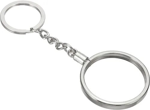 Vista 6 de PATIKIL AA Coin Holder Keychain, Round Medallion Holder with Metal Key Ring for AA Coin Medallion
