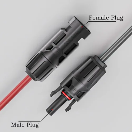Vista 5 de Goupchn Conector de panel solar a CC 0.217 inx0.083 in Cable de extensión adaptador 16 AWG 4.59ft/1.4m con DC 0.315 in, adaptador de 0.157 inx0.067