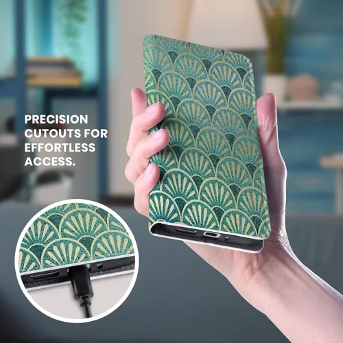 Vista 5 de Head Case Designs Officially Licensed FC Barcelona Ball Pattern Campions Leather Wallet Case Compatible with Google Pixel 7a