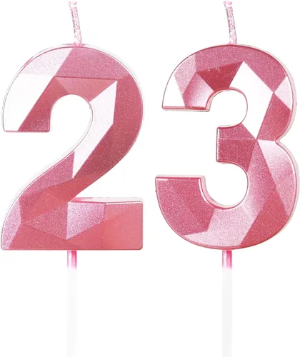 Vista 232 de Velas Número 1, Velas de Primer Cumpleaños, Vela Roja de Feliz Cumpleaños para Pastel, Decoraciones de Cobertura de Pastel de Diseño 3D para Niñas