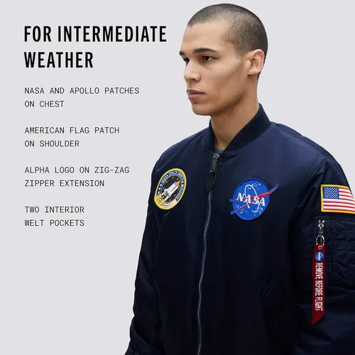Vista 6 de Alpha Industries NASA MA-1 chaqueta de aviador para hombre