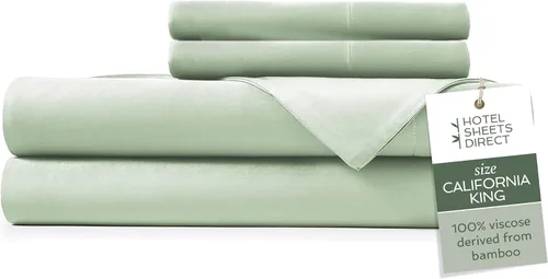 Vista 32 de Hotel Sheets Direct - Juego de sábanas 100% viscosa derivada de bambú tamaño individual - sábanas refrescantes con 1 funda de almohada