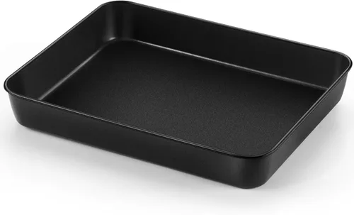 Vista 8 de TeamFar Sartén para lasaña, de acero inoxidable de 10.5 x 8 x 2 pulgadas, pequeña rectangular para hornear pasteles, cacerola para brownies,