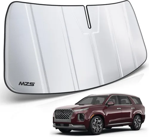 Vista 58 de MZS Parasol para parabrisas compatible con el modelo 3 2018-2026, parasol plegable para ventana delantera de automóvil con bolsa de almacenamiento