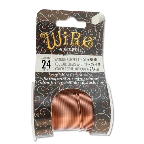 Vista 30 de The Beadsmith - Wire Elements - Alambre de cobre lacado calibre 18, resistente al deslustre, para fabricación de joyas, bobina de 10 yardas, 9.14