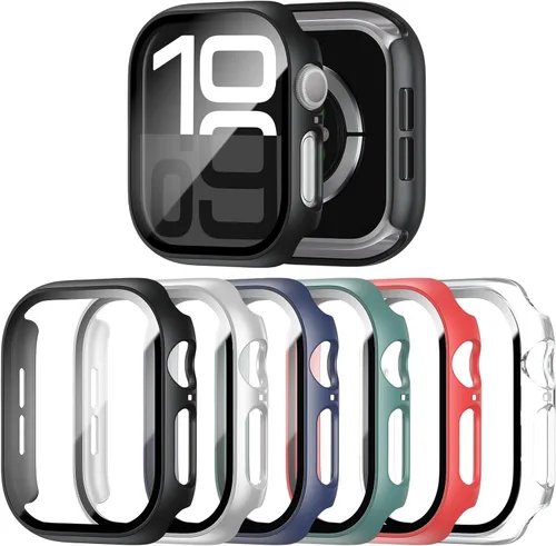 Vista 12 de Paquete de 6 fundas para Apple Watch de 1.496 in Series 3 2 con Negro+Azul+Vino+Púrpura claro+Azul hielo+Blanco