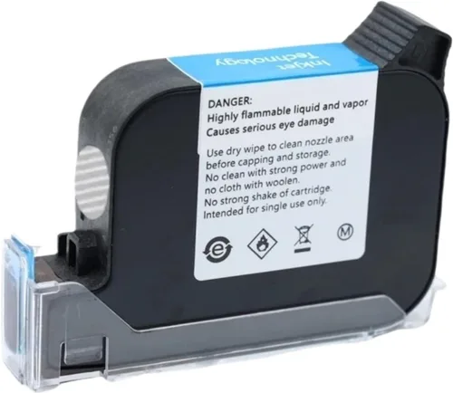 Vista 8 de 2588+M 42ML Black Red Blue Green Ink Cartridge Quick-Drying 12.7mm Print Height Universal for Handheld Inkjet Printer(Black)