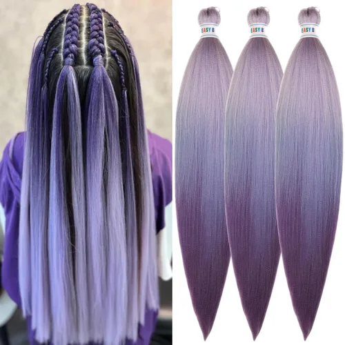 Vista 43 de Leticia - Cabello estirado para trenzar, color negro, 16 pulgadas, paquetes de 6