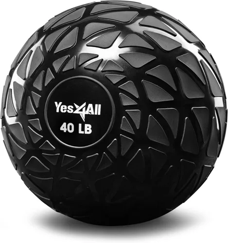 Vista 14 de Yes4All Slam Balls, 10-40lb Weighted Ball Weight, Durable PVC Sand Filled Workout Dynamic Slam Ball for Core Strengthen