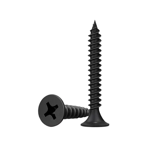 Vista 7 de Tornillos para madera negros #6 x 1-1/4", 100 piezas, cabeza Phillips, tornillo autorroscante plano rápido, tornillos para paneles de yeso de rosca