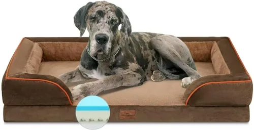 Vista 67 de Comfort Expression - Cama ortopédica para perros medianos de 30x20 pulgadas, cama impermeable de espuma de huevera para mascotas medianas