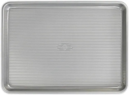 Vista 14 de USA Pan Bakeware - Bandeja antiadherente de media hoja, bandeja para hornear, acero aluminizado, (paquete de 2)