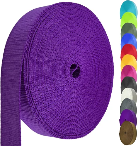 Vista 24 de Correa de nailon de 1 pulgada y 1.5 pulgadas, correa de nailon resistente de 12 yardas, correa duradera para equipo de interior o exterior