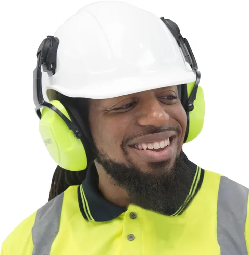 Vista 6 de JORESTECH Orejeras de seguridad para casco duro con cancelación de ruido con soporte universal para cascos ranurados