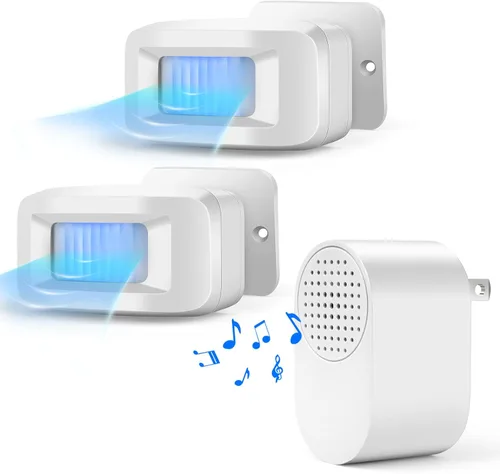 Vista 9 de Alarmas de entrada inalámbricas exteriores resistentes a la intemperie - Sistema de alarmas con sensor de movimiento, detector de movimiento