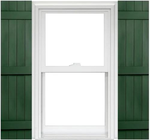 Vista 9 de Polaris Homeside 4 Board and Batten Persianas de Vinilo Unidas (1 Par) 14-1/2 pulg. x 55 pulg. - 930 Blanco