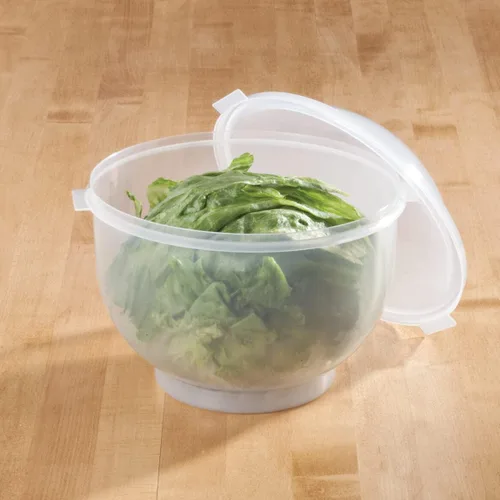 Vista 2 de Fox Valley Traders Lechuga Keeper, fabricado con plástico 100% duradero, almacenamiento y organización de cocina, juego de 2, cada uno mide 7