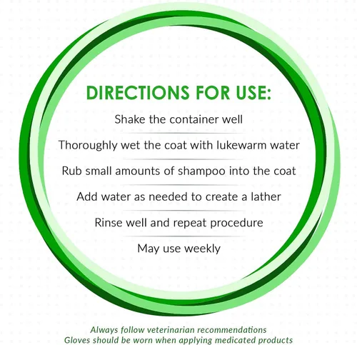 Vista 4 de Vetoquinol Champú medicado universal para perros, gatos y caballos, 16oz