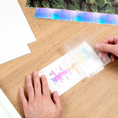 Vista 3 de Siser EasyPSV Patterns Rollo de 11.8 pulgadas x 10 pies, vinilo permanente autoadhesivo para manualidades (degradado de atardecer)