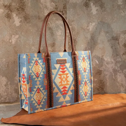 Vista 2 de Wrangler - Bolso de mano estilo occidental para mujer, bolsos aztecas bohemios