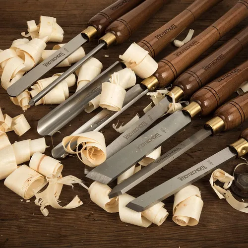 Vista 6 de 8-Pieces HSS Wood Turning Tools Lathe Chisel Set with Wooden Box