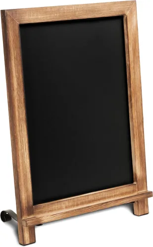 Vista 18 de HBCY Creations Pizarra de Mesa Rústica con Acabado Blanqueado / Pizarra Magnética Colgante de Pared / Caballete Pequeño de Encimera / Tablero