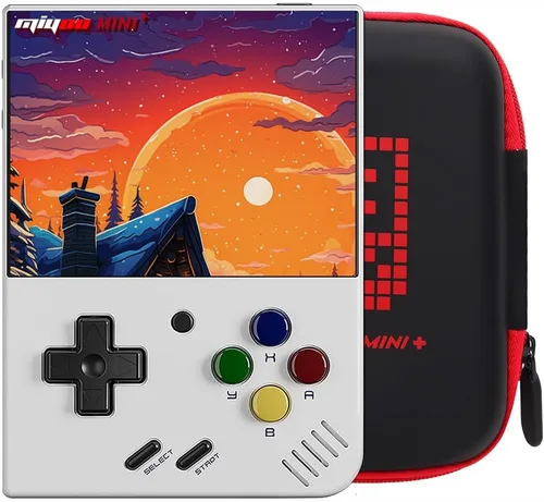 Vista 9 de Miyoo Mini Plus con estuche portátil, consola de juegos de mano retro, emulador de última versión con WiFi y RTC, pantalla IPS de 3.5’’ 640*480