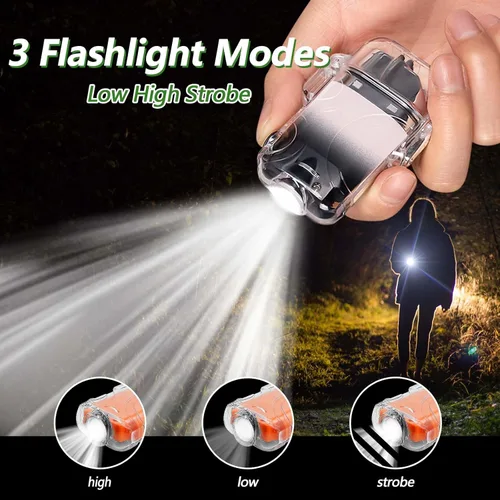 Vista 5 de SKRFIRE Arc Plasma Electric Lighter USB Rechargeable Windproof Lighter Cool Lighters Waterproof with LED Flashlight and Whistle for Camping Travel