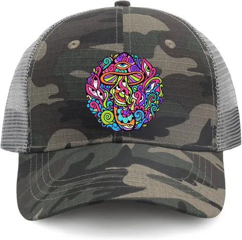 Vista 9 de Gorras psicodélicas mágicas para hombre, gorro vintage ajustable