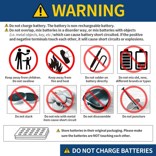 Vista 7 de EEMB CR2450 Pilas de botón de litio, 3 V, CR 2450, baterías de moneda de litio de larga duración de 650 mAh para llaves de coche, mandos a distancia