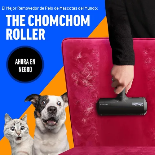 Vista 2 de ChomChom Roller Removedor de pelo de mascotas – Rodillo de pelusa reutilizable de tamaño original para gatos y perros en muebles, sofá, alfombra
