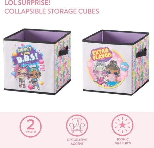 Vista 129 de Idea Nuova Marvel Avengers - Juego de dos espaciosos cubos de almacenamiento plegables, 10 x 10 pulgadas, Avengers / gris