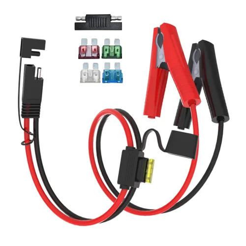 Vista 9 de ELFCULB Cable de Extensión de Enchufe SAE de Puerto de Pared Lateral de Alimentación 10AWG 2FT (0.6m) a Conectores SAE, con Fusible de 10A 15A 20A