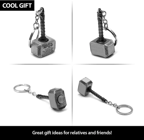 Vista 4 de Llavero de martillo de metal, regalo genial para hombres, marido, novio
