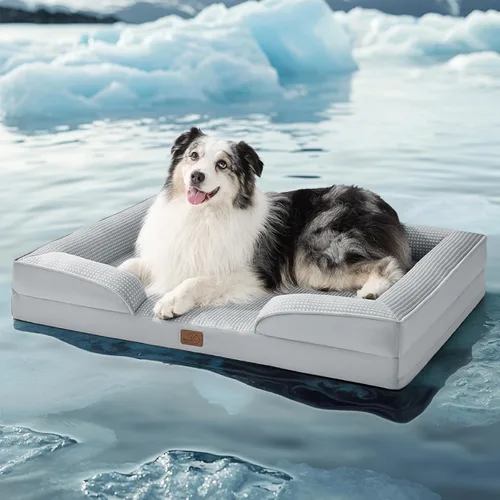 Vista 11 de Bedsure - Cama ortopédica para perros de tamaño grande - Cama impermeable para perros grandes y gatos, sofá de confort para perros con funda