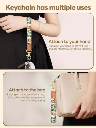 Vista 4 de Llavero de pulsera para mujeres y hombres, soporte para llavero, cordón de muñeca para llaves
