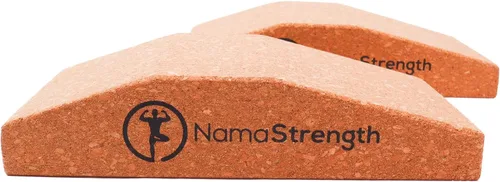 Vista 7 de Bloque de cuña de corcho para yoga, soporte de muñeca antideslizante, juego de 2