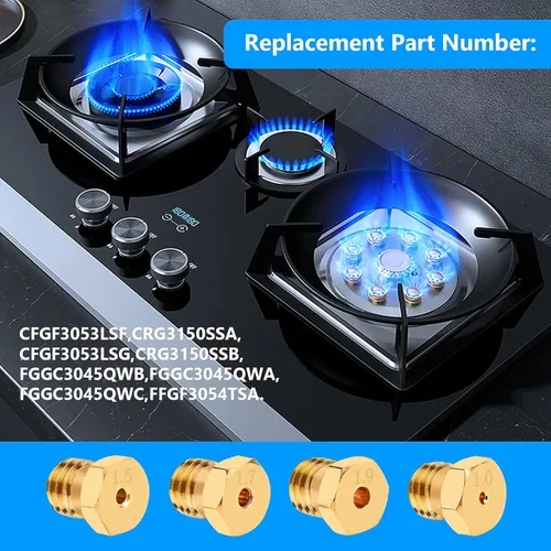 Vista 4 de Kit de conversión de orificio de horno de estufa de gas natural de propano Lp, piezas de repuesto de boquilla de quemador de chorro de gas natural
