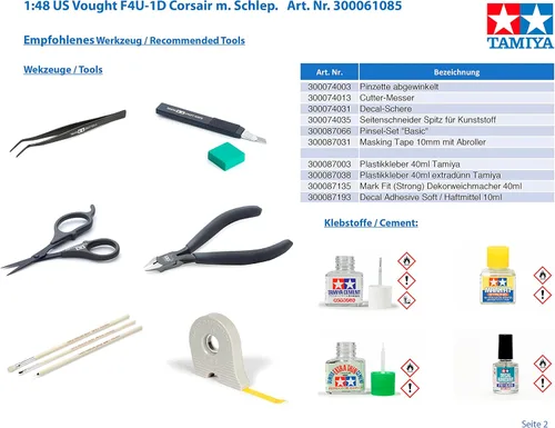 Vista 4 de Tamiya 300061085-1:48 Vought F4U-1D Corsair